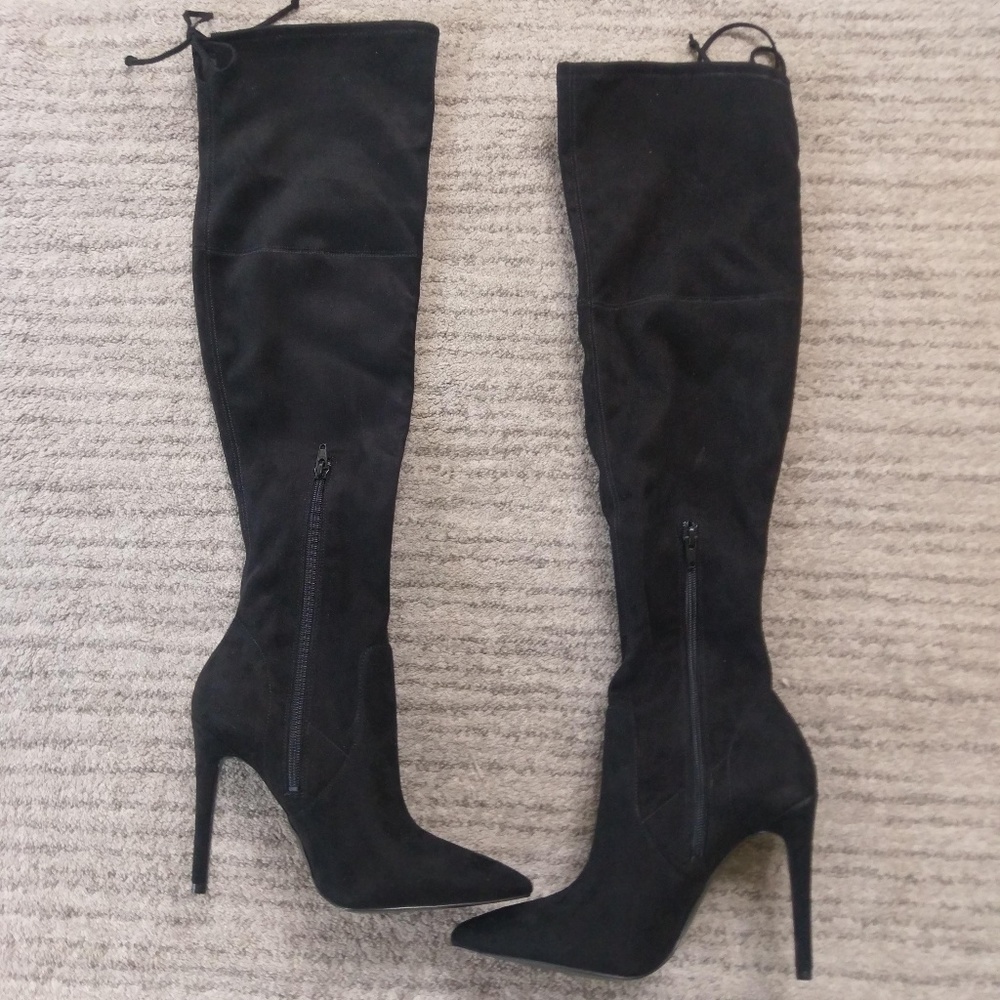 GUESS Women's Akera OTK Boots - Black 9.5